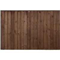 6ft x 4ft 1.83m x 1.22m Pressure Treated Brown Closeboard Fence Panel