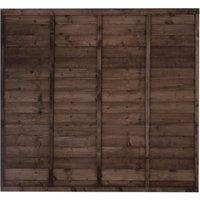 6ft x 5’6inFT 1.83m x 1.68m Pressure Treated Brown Superlap Fence Panel