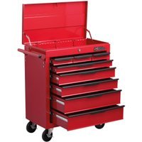 Hilka Heavy Duty 8 Drawer Tool Trolley with Lid – Red