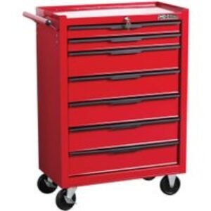 Hilka Heavy Duty 7 Drawer Tool Trolley - Red