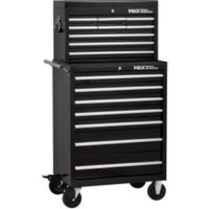 Hilka Professional 16 Drawer Tool Chest and Trolley Combination Unit - Black