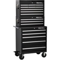 Hilka Professional 17 Drawer Tool Chest and Trolley Combination Unit – Black