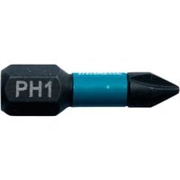 Makita B-63600 Impact Black Screwdriver Bit PH1 – 25mm – Pack of 2