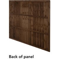 6ft x 5ft 1.83m x 1.52m Pressure Treated Brown Closeboard Fence Panel