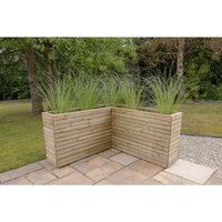 Forest Garden Linear Corner Planter 850 x 1600 x 1600mm Home Delivered