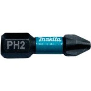 Makita B-63616 Impact Black Screwdriver Bit PH2 - 25mm - Pack of 2