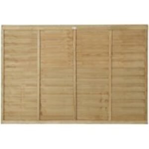 6ft x 4ft 1.83m x 1.22m Pressure Treated Superlap Fence Panel - Pack of 4