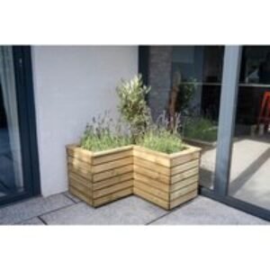Forest Garden Linear Corner Planter 440 x 800 x 800mm Home Delivered