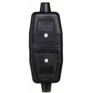 Masterplug 10A 3 Pin Non-Reversible Connector - Black
