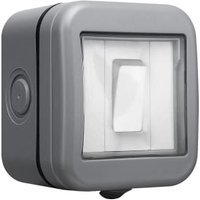 Masterplug 10A Single Exterior 2 Way Switch – Grey