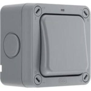 Masterplug 20A Single Exterior 2 Way Switch - Grey