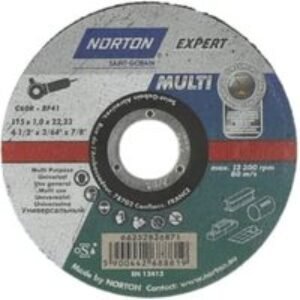 Norton Expert Multi Purpose Cutting Disc - 115 x 22mm Tin of 10