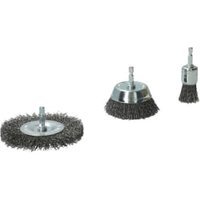 Norton Expert Hex Shank Assorted Steel Preperation Brush Set – Pack of 3