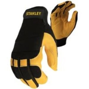 Stanley SY750L Leather Performance & Driving Grey & Yellow Glove - Size L