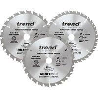 Trend CSB/165/3PK/C Craft Pro 165 x 20mm Mixed Saw Blade – Triple Pack