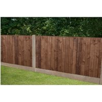 6ft x 4ft 1.83m x 1.23m Pressure Treated Brown Pressure Treated Closeboard Fence Panel - Pack of 3 Home Delivery