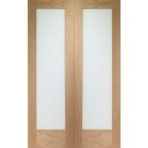 Wickes Oxford Fully Glazed Rebated Internal Oak French Doors - 1981 x 1220mm