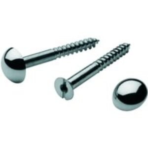 Wickes Mirror Screws - No 8 x 19mm Pack of 4