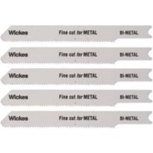 Wickes Universal Shank Fine Cut Jigsaw Blade For Metal - Pack Of 5