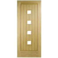 Wickes Sienna Glazed External Cottage Oak Door – 1981 x 838mm