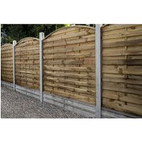 1.8m x 1.8m Pressure Treated Decorative Dome Top Fence Panel Home Delivery