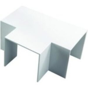Wickes Maxi Trunking Flat Tee - White 50 x 90 x 70mm