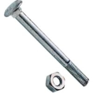 Wickes Carriage Bolt Nut & Washer - M10 x 75mm Pack of 6
