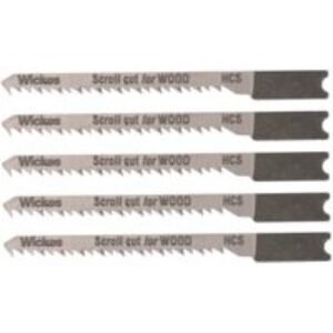 Wickes Universal Shank Scroll Cut Jigsaw Blade For Wood - Pack Of 5