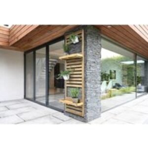 Forest Garden Slatted Wall Planter 2 Shelf 1800 x 600 x 35mm Home Delivered