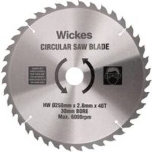Wickes 40 Teeth Medium Cut Circular Saw Blade - 250 x 30mm