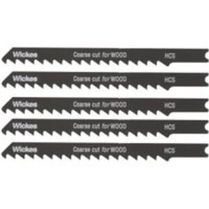 Wickes Universal Shank Coarse Cut Jigsaw Blade For Wood - Pack Of 5