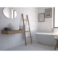 Wickes York White Ceramic Wall & Floor Tile 600 x 300mm
