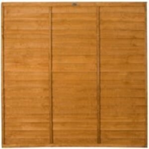 6ft x 6ft 1.83m x 1.83m Dip Treated Overlap Fence Panel - Pack of 3