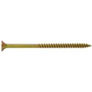 Wickes Single Thread Zinc & Yellow Screw - 6 X 100mm Pack Of 25