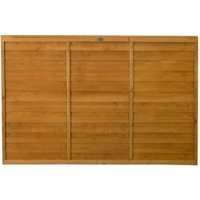 6ft x 4ft 1.83m x 1.22m Dip Treated Overlap Fence Panel - Pack of 3