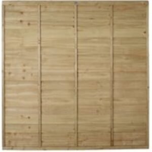 6ft x 6ft 1.83m x 1.83m Pressure Treated Superlap Fence Panel - Pack of 5