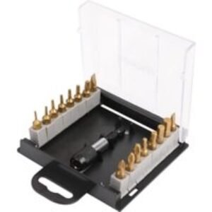 Wickes Titanium 17 Piece Screwdriver Bit and Holder Set