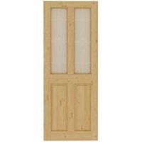 Wickes Chester 4 Panel Knotty Pine Glazed Door – 1981 x 686mm