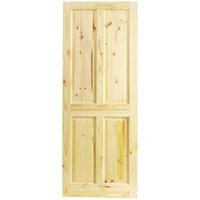 Wickes Chester 4 Panel Knotty Pine Fire Door – 1981 x 686mm