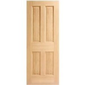 Wickes Cobham Oak 4 Panel FD30 Internal Fire Door - 1981 x 762mm