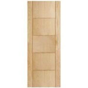 Wickes Thame Oak 5 Panel FD30 Internal Fire Door - 1981 x 762mm