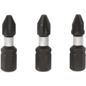 Wickes Impact Screwdriver Bit PZ2 - 25mm - Pack of 3