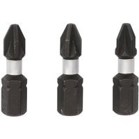 Wickes Impact Screwdriver Bit PZ2 – 25mm – Pack of 3