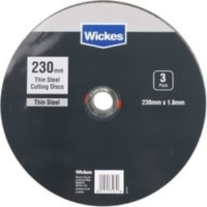 Wickes Thin Steel Cutting Discs 230mm - Pack of 3