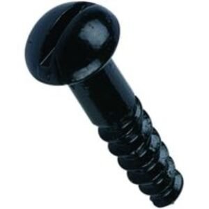Wickes Black Japanned Wood Screws - No 10 x 50mm Pack of 10