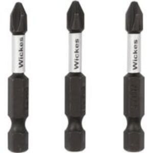 Wickes Impact Screwdriver Bit PH2 - 50mm - Pack of 3