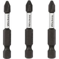 Wickes Impact Screwdriver Bit PH2 – 50mm – Pack of 3