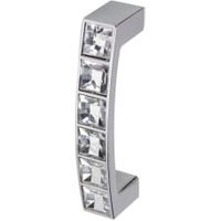 Wickes Acrylic Diamond D Handle – Chrome 64mm Pack of 2