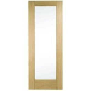 Wickes Oxford Glazed Oak Veneer 1 Panel Internal Door - 1981 x 838mm