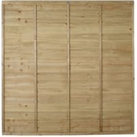 6ft x 6ft 1.83m x 1.83m Pressure Treated Superlap Fence Panel - Pack of 3